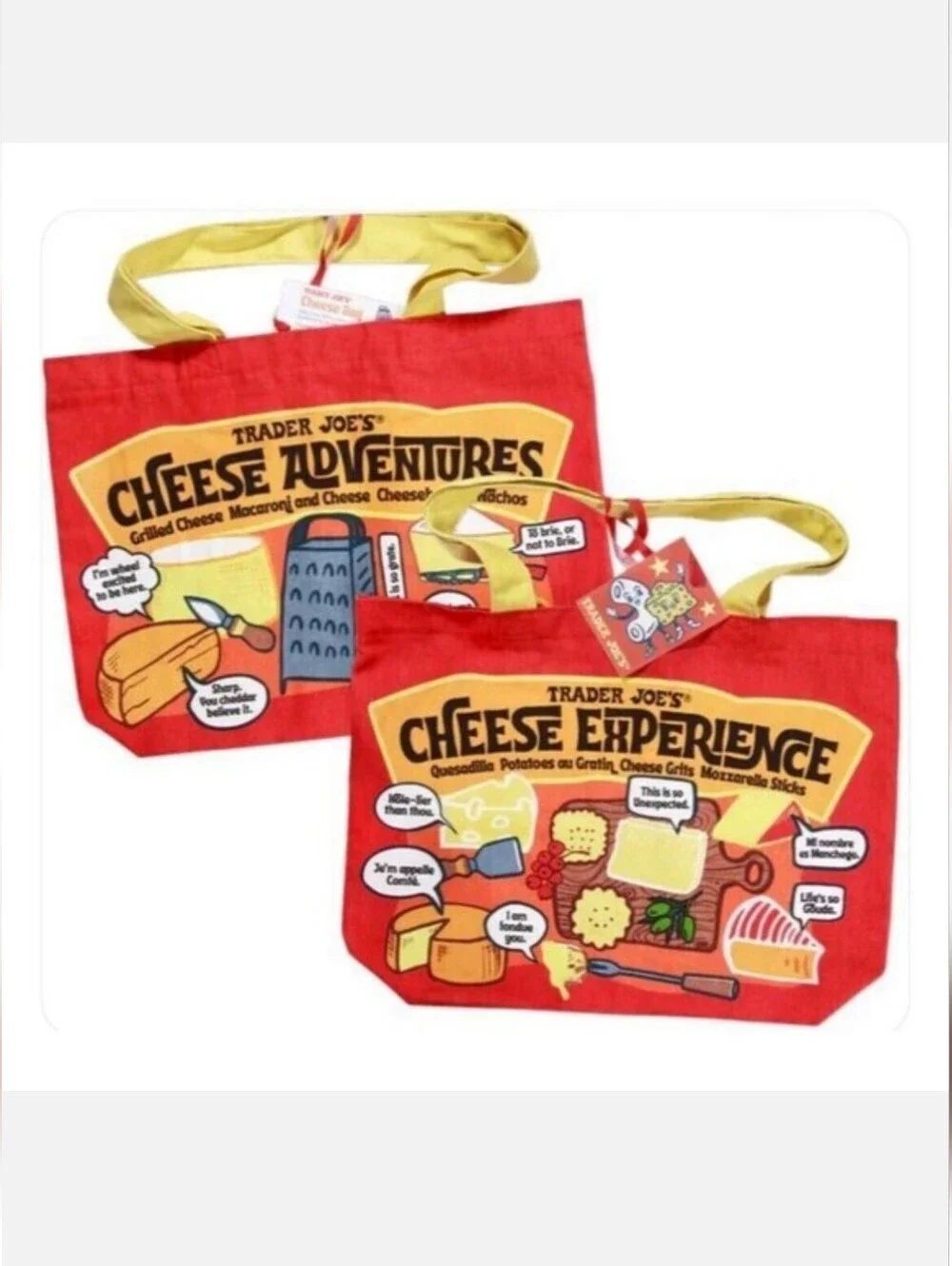 Trader Joe's Cheese Adventures Large Tote Bag